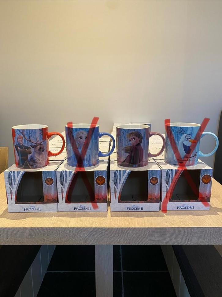 11 porseleinen mokken Disney Frozen, Huis en Inrichting, Keuken | Servies, Nieuw, Ophalen of Verzenden