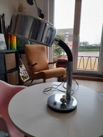 Lampe de bureau vintage en chrome, Maison & Meubles, Utilisé, Enlèvement ou Envoi, Métal