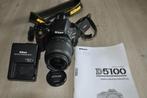 Nikon D5100 avec objectif 18-55 VR 3022 clics, TV, Hi-fi & Vidéo, Appareils photo numériques, Comme neuf, Reflex miroir, Enlèvement ou Envoi