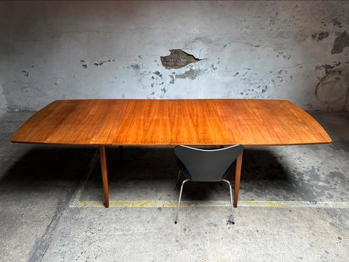 Vintage teakhouten eettafel, Huis en Inrichting, Tafels | Eettafels, Zo goed als nieuw, 50 tot 100 cm, 200 cm of meer, Vijf personen of meer