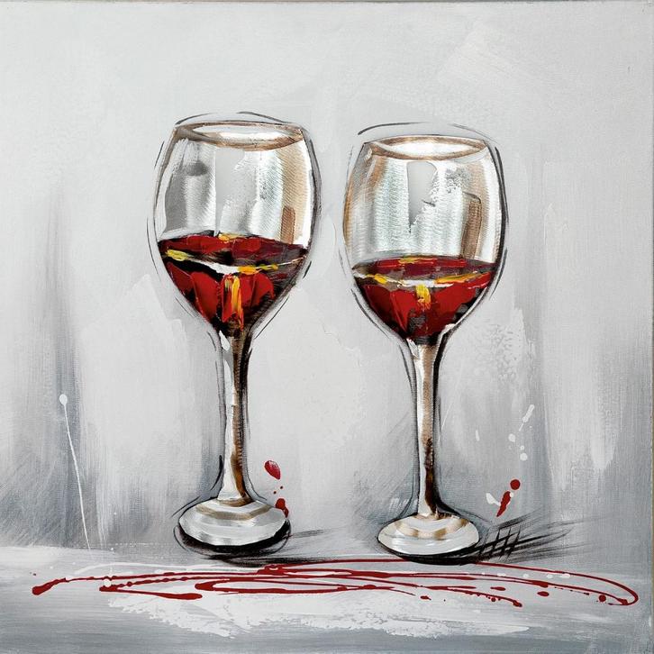 Schilderij: Gezellig Wijnen - Ringen - Vlinder, Huis en Inrichting, Woonaccessoires | Schilderijen, Tekeningen en Foto's