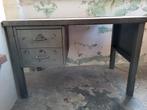 Brocante metalen bureau, Ophalen, Gebruikt, Bureau