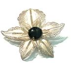 Broche vintage en argent 925 filigrané, Enlèvement ou Envoi, Argent