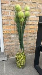 vaas met deco, Huis en Inrichting, Woonaccessoires | Vazen, Ophalen, Gebruikt, 50 tot 75 cm, Glas
