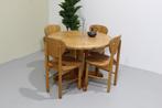 Vintage Design ronde eettafel, Huis en Inrichting, Tafels | Eettafels, 100 tot 150 cm, 100 tot 150 cm, Grenenhout, Rond