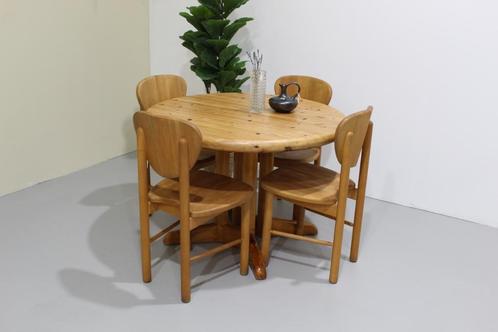 Vintage Design ronde eettafel, Huis en Inrichting, Tafels | Eettafels, Zo goed als nieuw, 100 tot 150 cm, 100 tot 150 cm, Vier personen