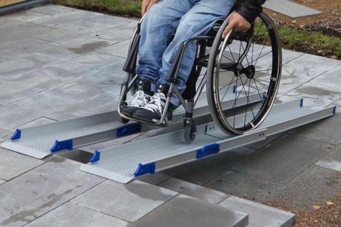 Feal uitschuifbare oprijplaten (2 stuks) - 202 x 19 cm, Auto diversen, Aanhangwagen-onderdelen, Zo goed als nieuw, Ophalen