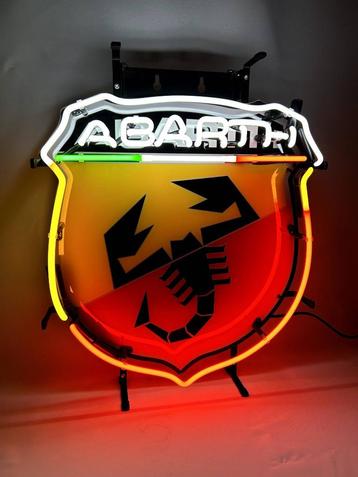 Lampe au néon en verre Abarth et publicité, Enlèvement ou Envoi, Neuf, Table lumineuse ou lampe (néon)