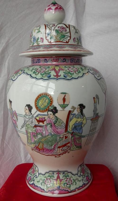 Vase à couvercle chinois, Antiquités & Art, Antiquités | Céramique & Poterie, Enlèvement ou Envoi