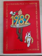 Kuifje wenskaart uit 1982, gesigneerd door Hergé, Kuifje