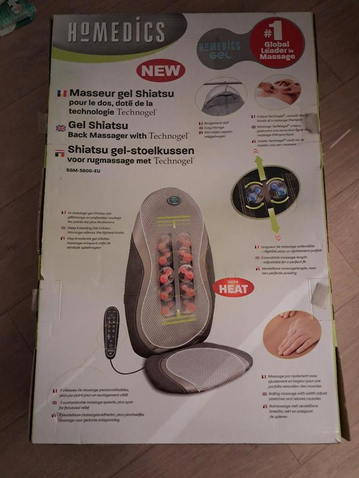 Homedics massagestoel sgm 560g, Sports & Fitness, Produits de massage, Comme neuf, Chaise de massage ou Coussin, Enlèvement