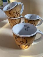 4 Douwe Egberts tassen(beige), Huis en Inrichting, Keuken | Servies, Nieuw, Ophalen of Verzenden, Kom(men), Overige stijlen