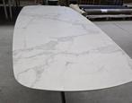 Tafelblad 240x100 keramiek white carrara Deens ovaal, Huis en Inrichting, Ophalen, Zo goed als nieuw, Ovaal