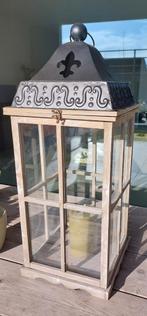 Windlicht 2 stuks, Huis en Inrichting, Woonaccessoires | Kandelaars en Kaarsen, Ophalen, Hout