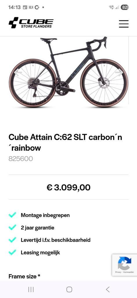 Cube Attain C.62 SLT maat 60, Fietsen en Brommers, Fietsen | Heren | Sportfietsen en Toerfietsen, Nieuw, Overige merken, Meer dan 20 versnellingen