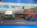 mini cooper met caravan en aanhangwagen nieuw in box nog, Ophalen of Verzenden, Nieuw, Schaal