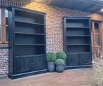 2x masieve boekenkasten GRATIS LEVERING, Ophalen, Met deur(en), Flamant, 25 tot 50 cm
