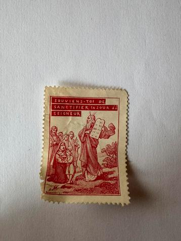 vignette religieuse ancienne moïse & commandement catéchisme beschikbaar voor biedingen
