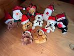 Kerstfiguurtjes beertjes in pluche, Diversen, Kerst, Ophalen of Verzenden, Zo goed als nieuw