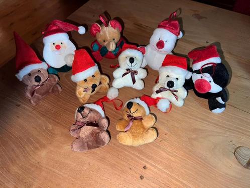 Kerstfiguurtjes beertjes in pluche, Diversen, Kerst, Zo goed als nieuw, Ophalen of Verzenden