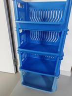 9 bacs enmpilables - matière plastique solide, Doe-het-zelf en Bouw, Kratten en Dozen, Ophalen, Gebruikt, 40 tot 60 cm, Minder dan 35 cm