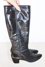 Boots en cuir noir souple s8 (Taille 39) € 35,-, Vêtements | Femmes, Comme neuf, Noir, ---, Envoi