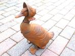 statue d un canard au chapeau en fonte rouillé ., Enlèvement ou Envoi, Neuf, Métal, Animal