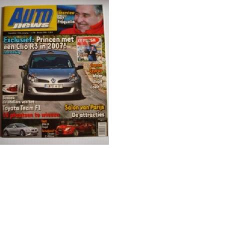 AUTOnews 178 Guy Fréquelin/Renault Clio R3/Toyota F1/Z4 Coup, Livres, Autos | Brochures & Magazines, Comme neuf, Général, Envoi