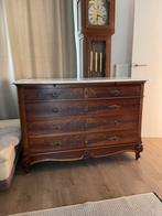 Prachtige antieke houten commode met marmeren blad, Ophalen, Gebruikt