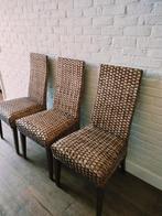 8 gevlochten rieten stoelen, Ophalen, Gebruikt