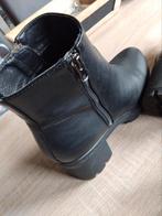 Zwarte lederhosen laarzen, Kleding | Dames, Schoenen, Nieuw, Ophalen of Verzenden