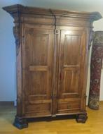 Unieke Antieke Houten Kast / Linnenkast - Massief Hout, Rijk, Ophalen