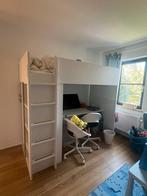 Lit en hauteur avec bureau et armoire IKEA, Enlèvement, Comme neuf, Lit mezzanine