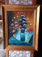 Gesigneerd boeket bloemen schilderij