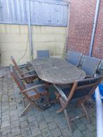 Terrastafel en 6 stoelen, Tuin en Terras, Ophalen, Gebruikt