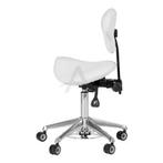 Tabouret ponyseat met rugleuning BATRI, Huis en Inrichting, Ophalen, Wit, Zo goed als nieuw, Bureaustoel