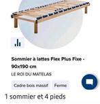 Superbe lit Roi du Matelas sur pieds démontables 90/190 neuf, Enlèvement, Comme neuf