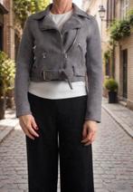 Veste suedine grise, Enlèvement ou Envoi, Comme neuf, Taille 36 (S), Gris