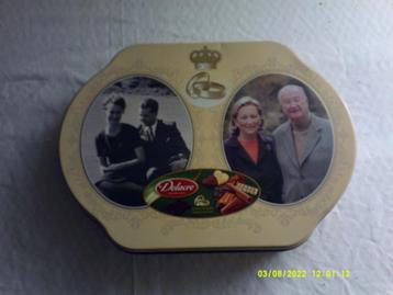 Blikken koekjesdoos Koning Albert II en Paola