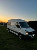 Zelfbouw camper volkswagen crafter, Auto's, Bestelwagens en Lichte vracht, Overige merken, Euro 5, Wit, Leder