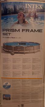 Complete Intex Prism Frame Zwembadset 3,66m – Klaar voor de, Tuin en Terras, Ophalen, Rond, Zo goed als nieuw, Opzetzwembad