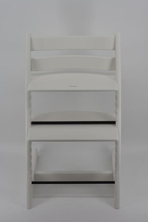 Stokke Tripp Trapp Wit- Refurbished nieuw model, Kinderen en Baby's, Kinderstoelen, Gebruikt, Meegroeistoel, Aanschuifbaar, Afneembaar eetblad