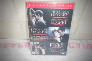 DVD 3 Films Collection Fity Shades Of Grey.( 3 DVD'S ) beschikbaar voor biedingen