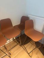 4x barkruk Marie- Terracotta kleur, Ophalen, Met voetsteun, Zo goed als nieuw, Metaal