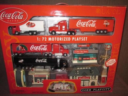 Coca Cola Coke City 1:72 Playset TrucK car cafe Patrol Road, Verzamelen, Merken en Reclamevoorwerpen, Nieuw, Overige typen, Ophalen of Verzenden