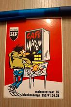 Vintage sticker café Madou flipperkast Blankenberge, Ophalen of Verzenden, Zo goed als nieuw, Bedrijf of Vereniging