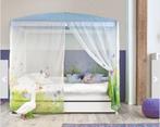 een 1-persoonsbed met hemel en extra bed eronder (schuif), Huis en Inrichting, Slaapkamer | Bedden, Ophalen, Eenpersoons, Wit