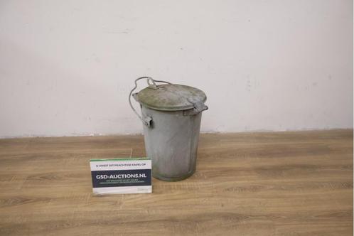 Vintage Zinken Tuin-Afvalemmer, Huis en Inrichting, Woonaccessoires | Prullenbakken, Ophalen of Verzenden