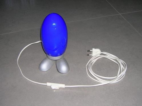 Ikea vintage (90’s) tafellamp (Blauw), Huis en Inrichting, Lampen | Tafellampen, Zo goed als nieuw, Glas, Metaal, Ophalen