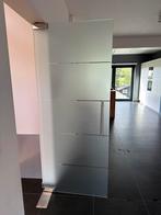 Glazen deur Thys met vloerpomp zo goed als nieuw!!!, Glas, 80 tot 100 cm, Zo goed als nieuw, Ophalen